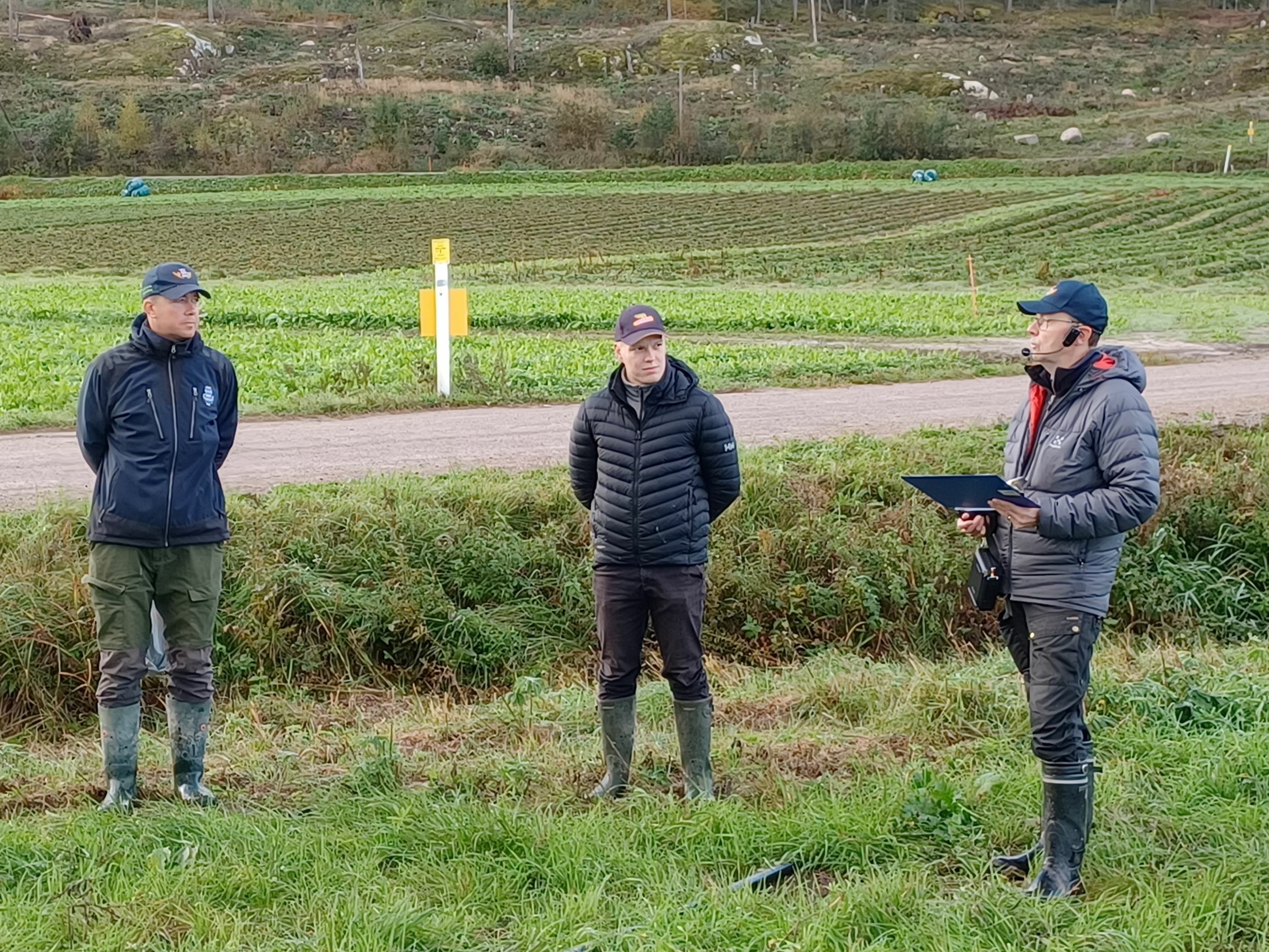 Syysvehnäruutujen äärellä Mikael Fröberg, Elias Heliander ja Patrik Erlund